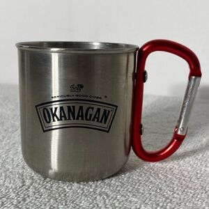 5/$35 Okanagan Cider Stainless Steel Mug Travel Camping Cup w Carabiner Handle